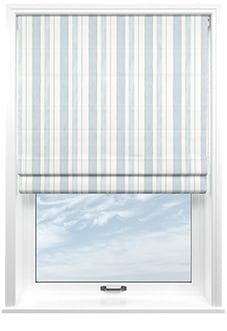 Shabby Chic by Rachel Ashwell Watercolour Stripe, Pale Blue - Twist&Fit Roman Blind